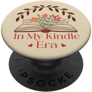 in My Kindle Era Botanical Flowers Book Lover PopSockets Adhesive PopGrip(Adhesive PopGrip)