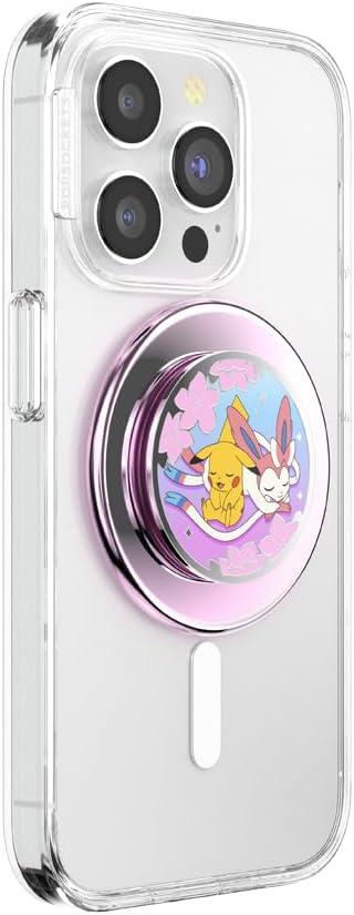 imagePopSockets PopGrip for MagSafe Magnetic Phone Grip amp Stand Swappable Top Secure Grip for iPhone MagSafe Cases Kickstand for HandsFree Viewing Wireless Charging Compatible Ghost GengarSakura Dreams