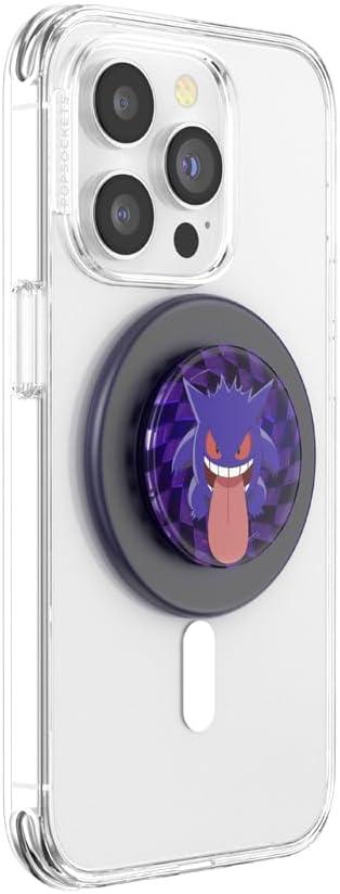 imagePopSockets PopGrip for MagSafe Magnetic Phone Grip amp Stand Swappable Top Secure Grip for iPhone MagSafe Cases Kickstand for HandsFree Viewing Wireless Charging Compatible Ghost GengarGhost Gengar