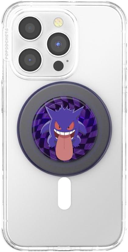 imagePopSockets PopGrip for MagSafe Magnetic Phone Grip amp Stand Swappable Top Secure Grip for iPhone MagSafe Cases Kickstand for HandsFree Viewing Wireless Charging Compatible Ghost GengarGhost Gengar