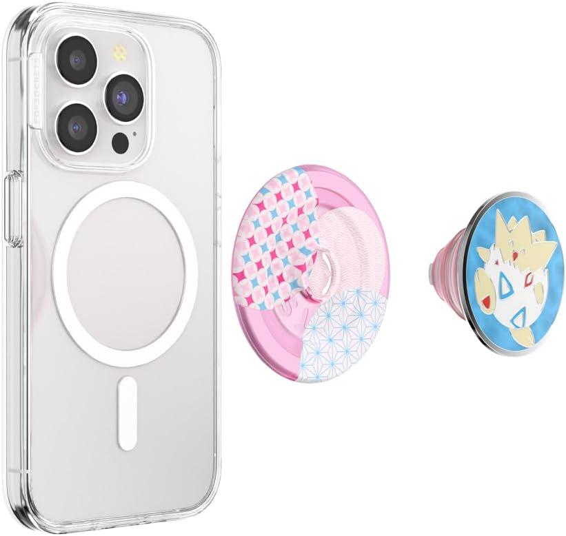 imagePopSockets PopGrip for MagSafe Magnetic Phone Grip amp Stand Swappable Top Secure Grip for iPhone MagSafe Cases Kickstand for HandsFree Viewing Wireless Charging Compatible Ghost GengarTopegis Charm