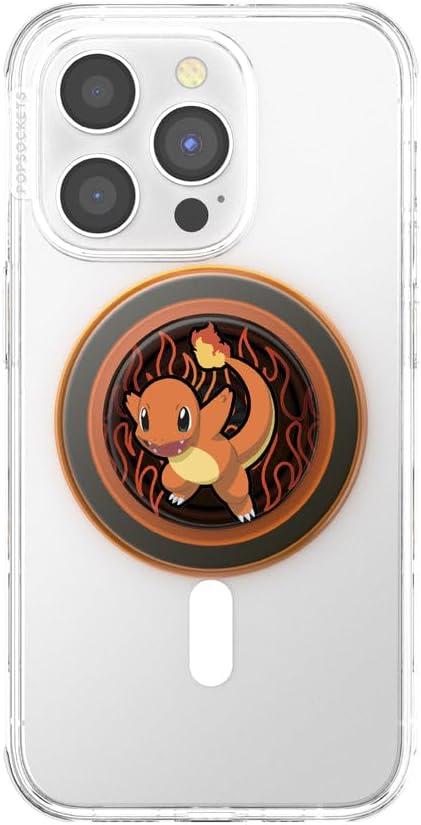 imagePopSockets PopGrip for MagSafe Magnetic Phone Grip amp Stand Swappable Top Secure Grip for iPhone MagSafe Cases Kickstand for HandsFree Viewing Wireless Charging Compatible Ghost GengarCharmander