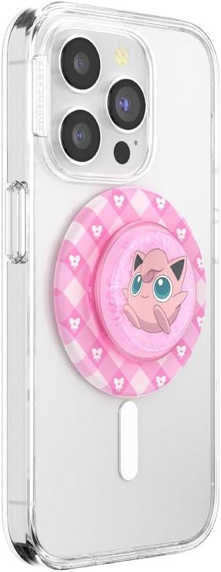 imagePopSockets PopGrip for MagSafe Magnetic Phone Grip amp Stand Swappable Top Secure Grip for iPhone MagSafe Cases Kickstand for HandsFree Viewing Wireless Charging Compatible Ghost GengarJigglypuff Sparkle