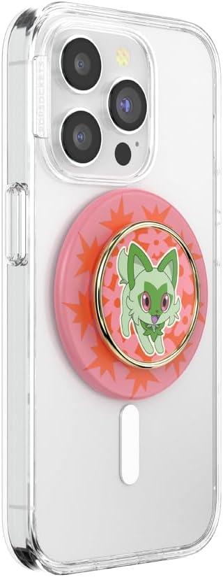 imagePopSockets PopGrip for MagSafe Magnetic Phone Grip amp Stand Swappable Top Secure Grip for iPhone MagSafe Cases Kickstand for HandsFree Viewing Wireless Charging Compatible Ghost GengarSprigatito Stretch