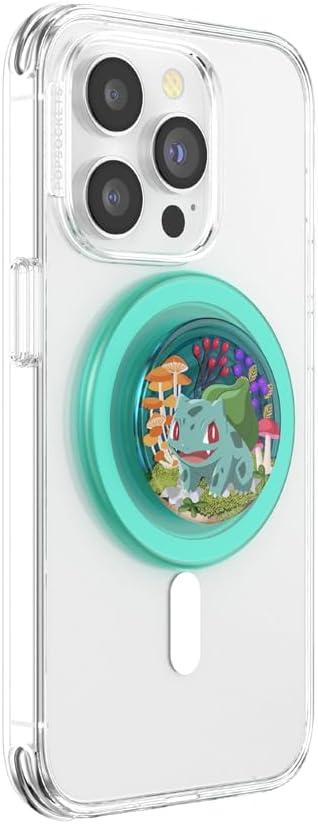 imagePopSockets PopGrip for MagSafe Magnetic Phone Grip amp Stand Swappable Top Secure Grip for iPhone MagSafe Cases Kickstand for HandsFree Viewing Wireless Charging Compatible Ghost GengarBulbasaur Mint