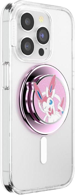 imagePopSockets PopGrip for MagSafe Magnetic Phone Grip amp Stand Swappable Top Secure Grip for iPhone MagSafe Cases Kickstand for HandsFree Viewing Wireless Charging Compatible Ghost GengarSylveon Wink
