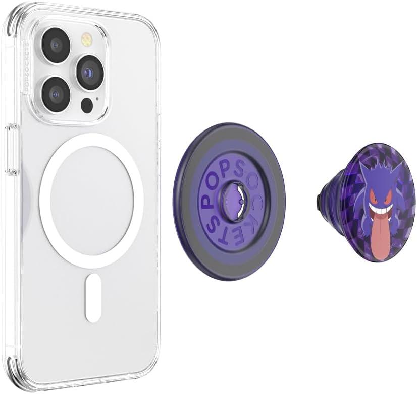 imagePopSockets PopGrip for MagSafe Magnetic Phone Grip amp Stand Swappable Top Secure Grip for iPhone MagSafe Cases Kickstand for HandsFree Viewing Wireless Charging Compatible Ghost GengarGhost Gengar