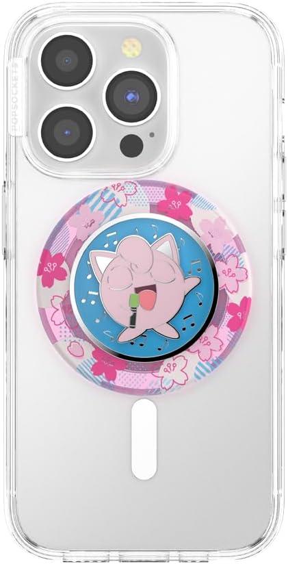 imagePopSockets PopGrip for MagSafe Magnetic Phone Grip amp Stand Swappable Top Secure Grip for iPhone MagSafe Cases Kickstand for HandsFree Viewing Wireless Charging Compatible Ghost GengarJigglypuff Disarm Voice