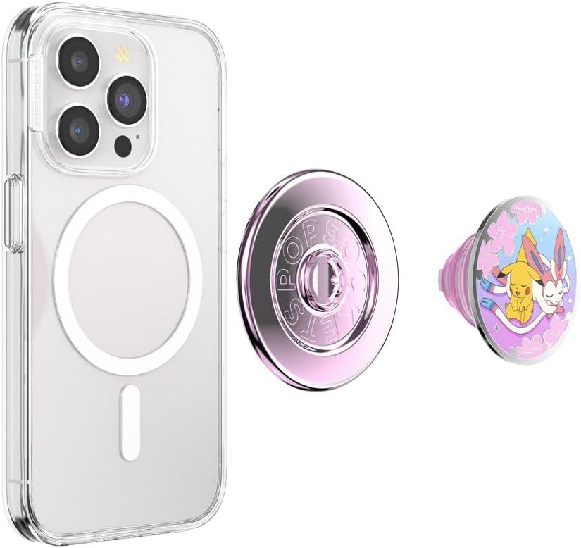 imagePopSockets PopGrip for MagSafe Magnetic Phone Grip amp Stand Swappable Top Secure Grip for iPhone MagSafe Cases Kickstand for HandsFree Viewing Wireless Charging Compatible Ghost GengarSakura Dreams