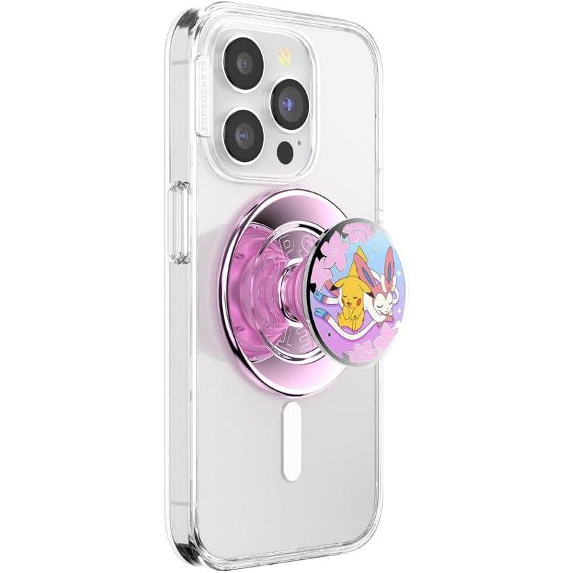 imagePopSockets PopGrip for MagSafe Magnetic Phone Grip amp Stand Swappable Top Secure Grip for iPhone MagSafe Cases Kickstand for HandsFree Viewing Wireless Charging Compatible Ghost GengarSakura Dreams