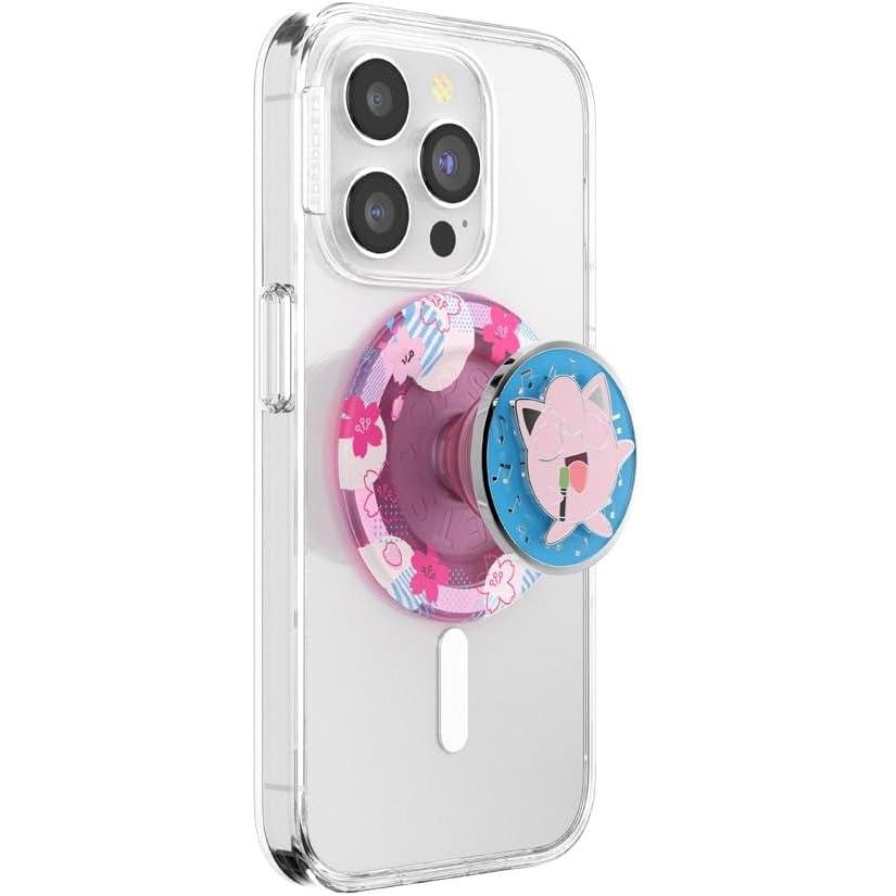imagePopSockets PopGrip for MagSafe Magnetic Phone Grip amp Stand Swappable Top Secure Grip for iPhone MagSafe Cases Kickstand for HandsFree Viewing Wireless Charging Compatible Ghost GengarJigglypuff Disarm Voice