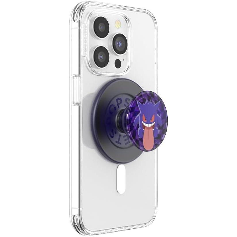 imagePopSockets PopGrip for MagSafe Magnetic Phone Grip amp Stand Swappable Top Secure Grip for iPhone MagSafe Cases Kickstand for HandsFree Viewing Wireless Charging Compatible Ghost GengarGhost Gengar
