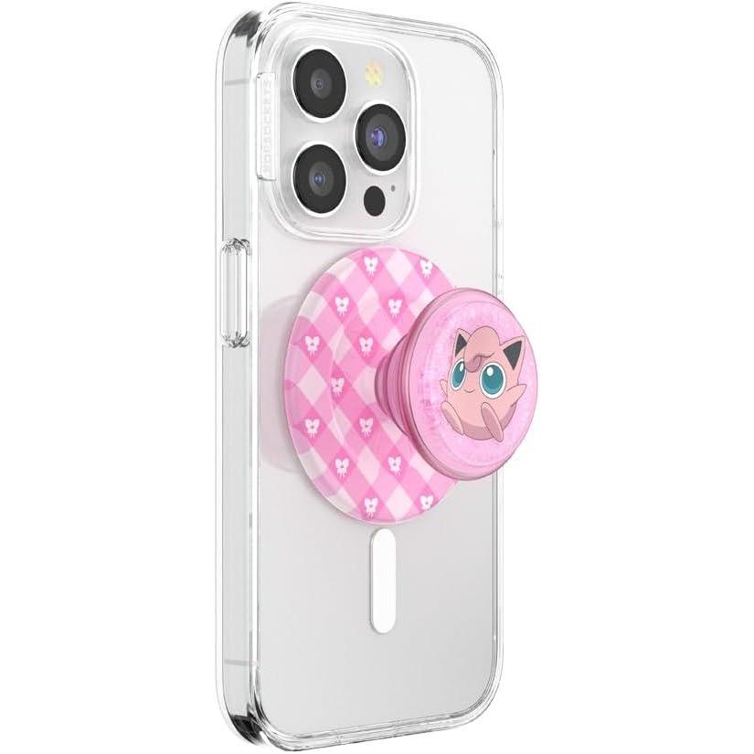 imagePopSockets PopGrip for MagSafe Magnetic Phone Grip amp Stand Swappable Top Secure Grip for iPhone MagSafe Cases Kickstand for HandsFree Viewing Wireless Charging Compatible Ghost GengarJigglypuff Sparkle