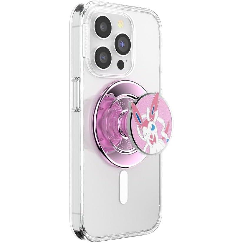 imagePopSockets PopGrip for MagSafe Magnetic Phone Grip amp Stand Swappable Top Secure Grip for iPhone MagSafe Cases Kickstand for HandsFree Viewing Wireless Charging Compatible Ghost GengarSylveon Wink