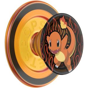 PopSockets PopGrip for MagSafe, Magnetic Phone Grip & Stand, Swappable Top, Secure Grip for iPhone MagSafe Cases, Kickstand for Hands-Free Viewing, Wireless Charging Compatible – Ghost Gengar(Charmander)