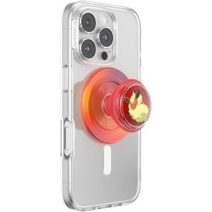 PopSockets PopGrip for MagSafe, Magnetic Phone Grip & Stand, Swappable Top, Secure Grip for iPhone MagSafe Cases, Kickstand for Hands-Free Viewing, Wireless Charging Compatible – Ghost Gengar(Tidepool Sleepy Flareon)