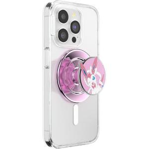 PopSockets PopGrip for MagSafe, Magnetic Phone Grip & Stand, Swappable Top, Secure Grip for iPhone MagSafe Cases, Kickstand for Hands-Free Viewing, Wireless Charging Compatible – Ghost Gengar(Sylveon Wink)