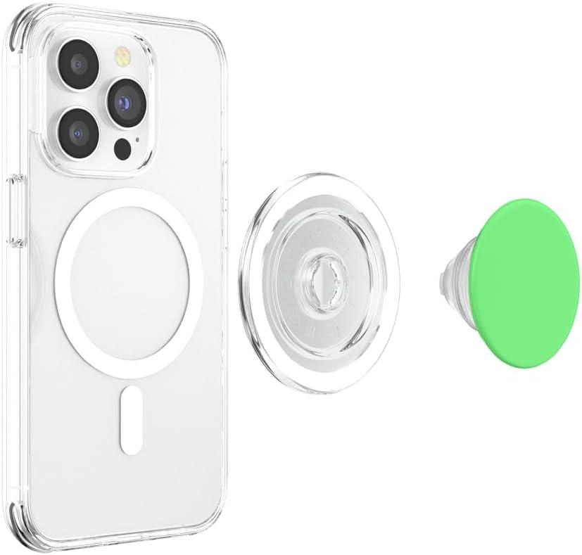 imagePopSockets Phone Grip Bright Green PopSockets PopGrip for MagSafeMagnetic PopGrip