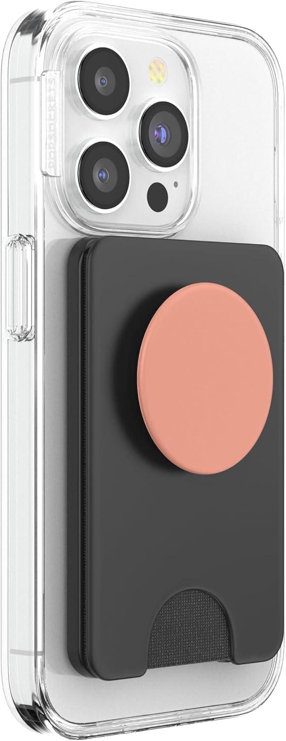 imagePopSockets Phone Grip Peach PopSockets PopGrip for MagSafeMagnetic PopWallet