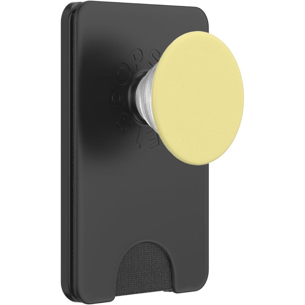 imagePopSockets Phone Grip  Butter Yellow PopSockets PopGrip for MagSafeMagnetic PopWallet