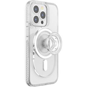 PopSockets Phone Grip Compatible with MagSafe®, Phone Holder, Wireless Charging Compatible, Pill-Shaped Grip – Gold Lutz(Clear)