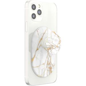 PopSockets Phone Grip Compatible with MagSafe®, Phone Holder, Wireless Charging Compatible, Pill-Shaped Grip – Gold Lutz(Gold Lutz)