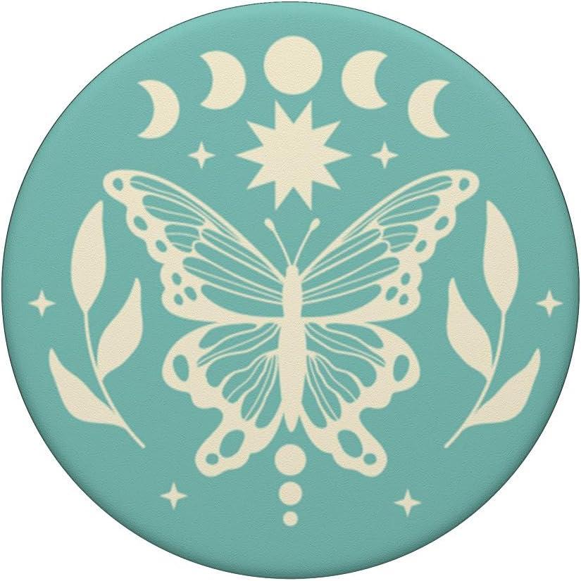 imagePopSockets Celestial Phone Grip Moonlight Wings PopSockets PopGrip for MagSafeAdhesive PopGrip