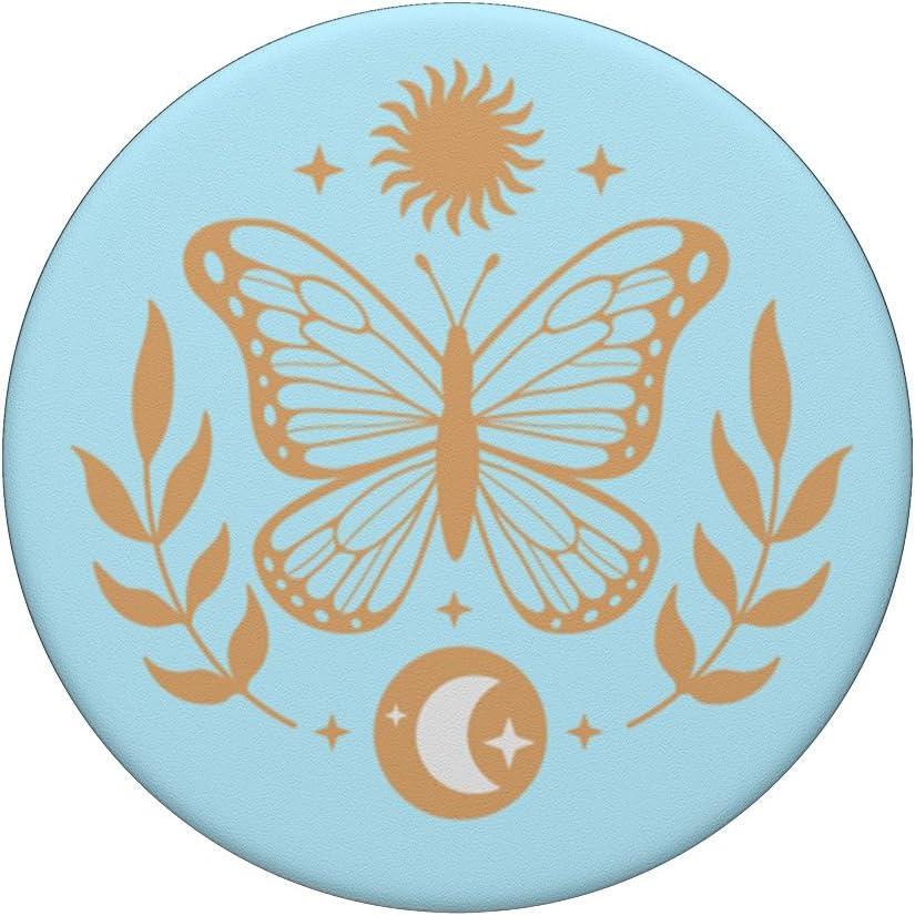imagePopSockets Celestial Phone Grip Sun amp Moon Butterfly PopSockets PopGrip for MagSafeAdhesive PopGrip