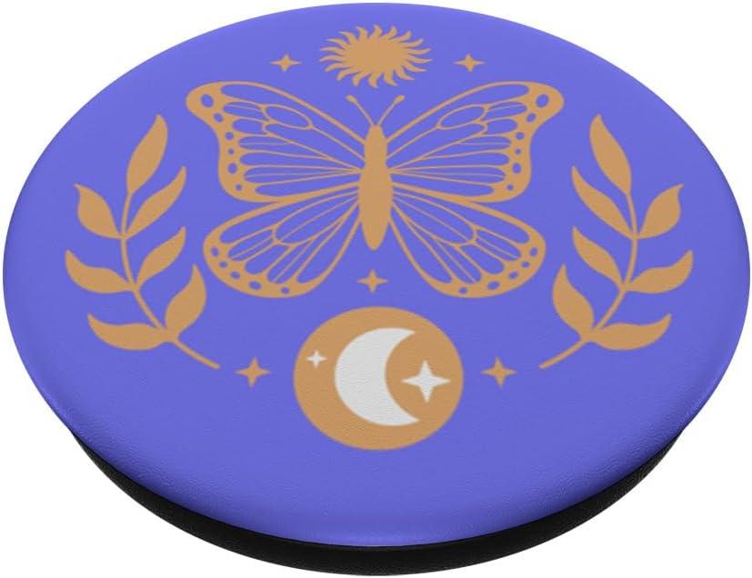 imagePopSockets Celestial Phone Grip Twilight Butterfly PopSockets PopGrip for MagSafeAdhesive PopGrip