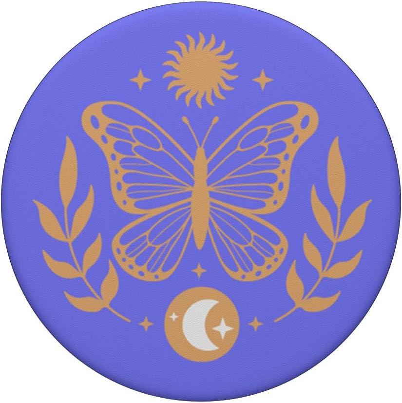 imagePopSockets Celestial Phone Grip Twilight Butterfly PopSockets PopGrip for MagSafeAdhesive PopGrip