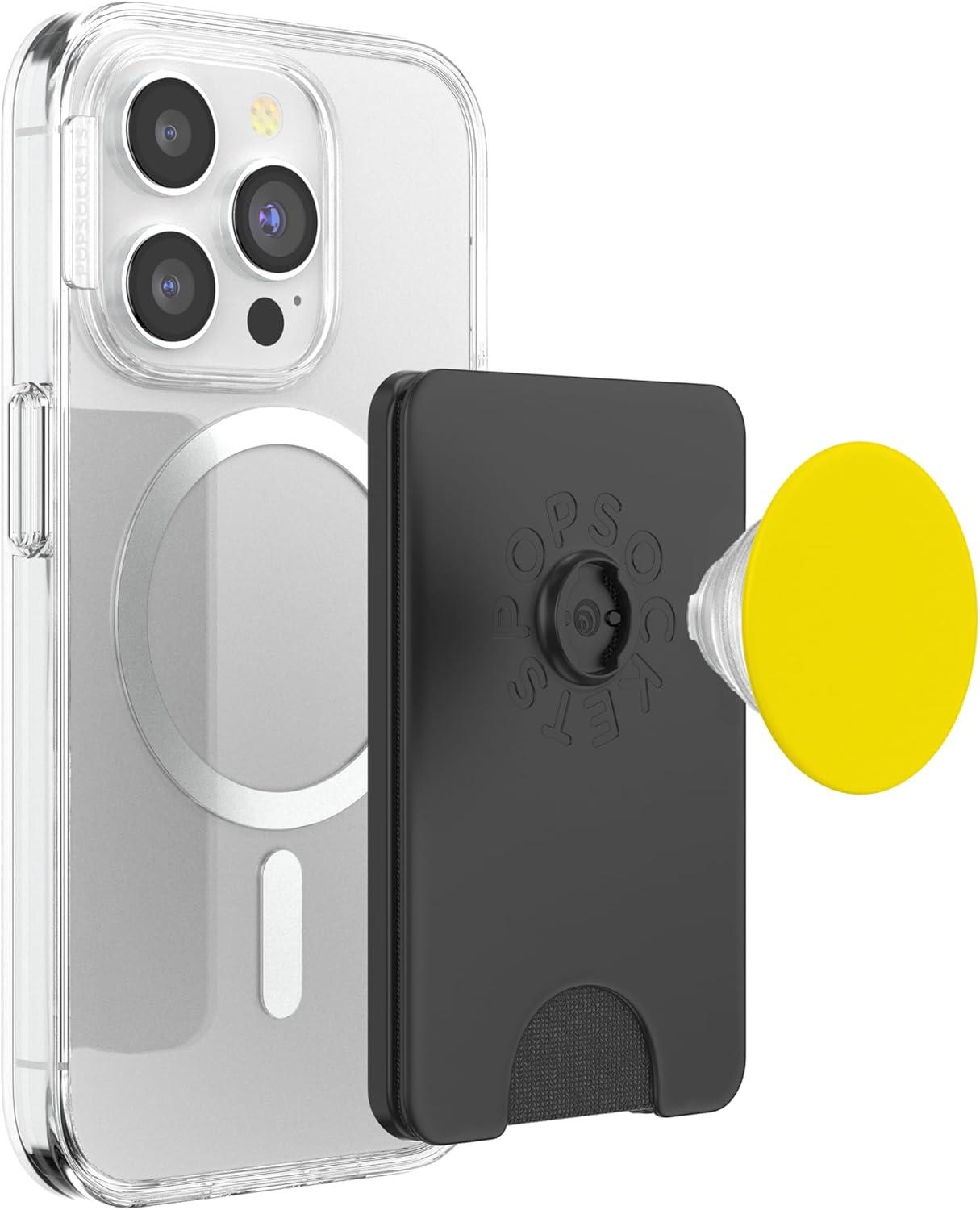 imagePopSockets Phone Grip Classic Yellow PopSockets PopGrip for MagSafeMagnetic PopWallet