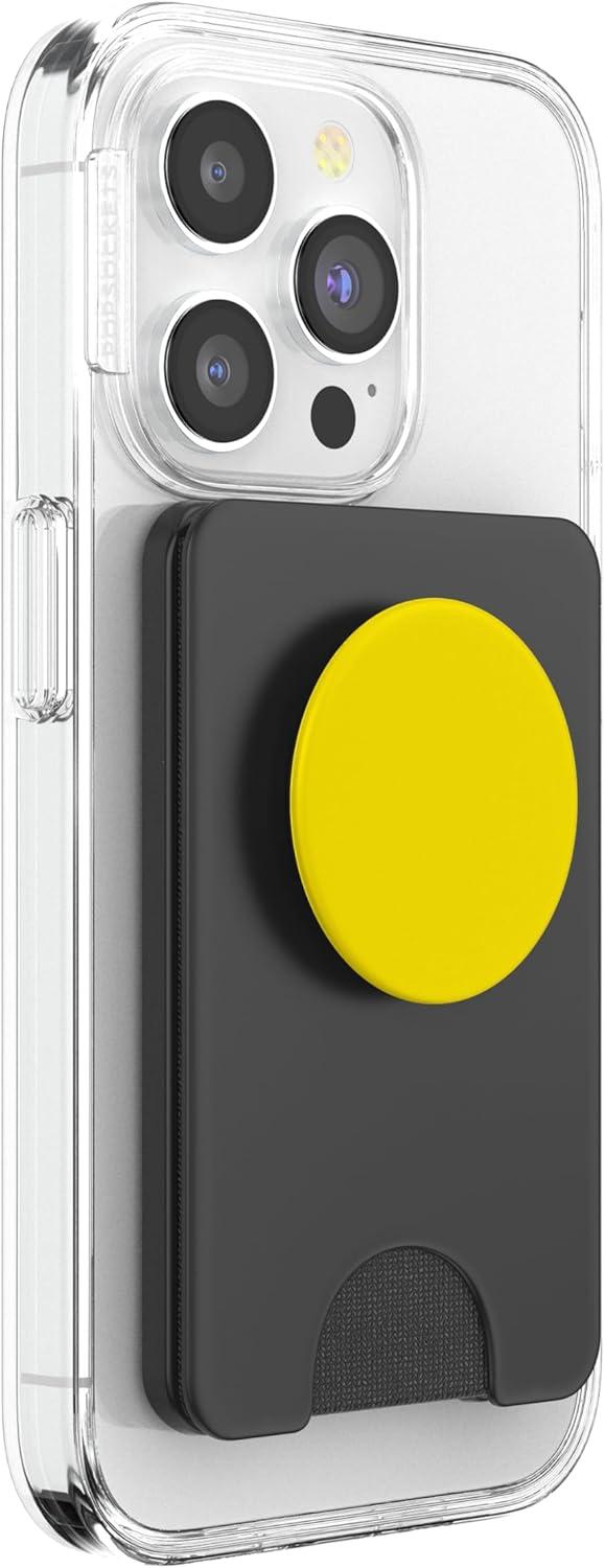 imagePopSockets Phone Grip Classic Yellow PopSockets PopGrip for MagSafeMagnetic PopWallet