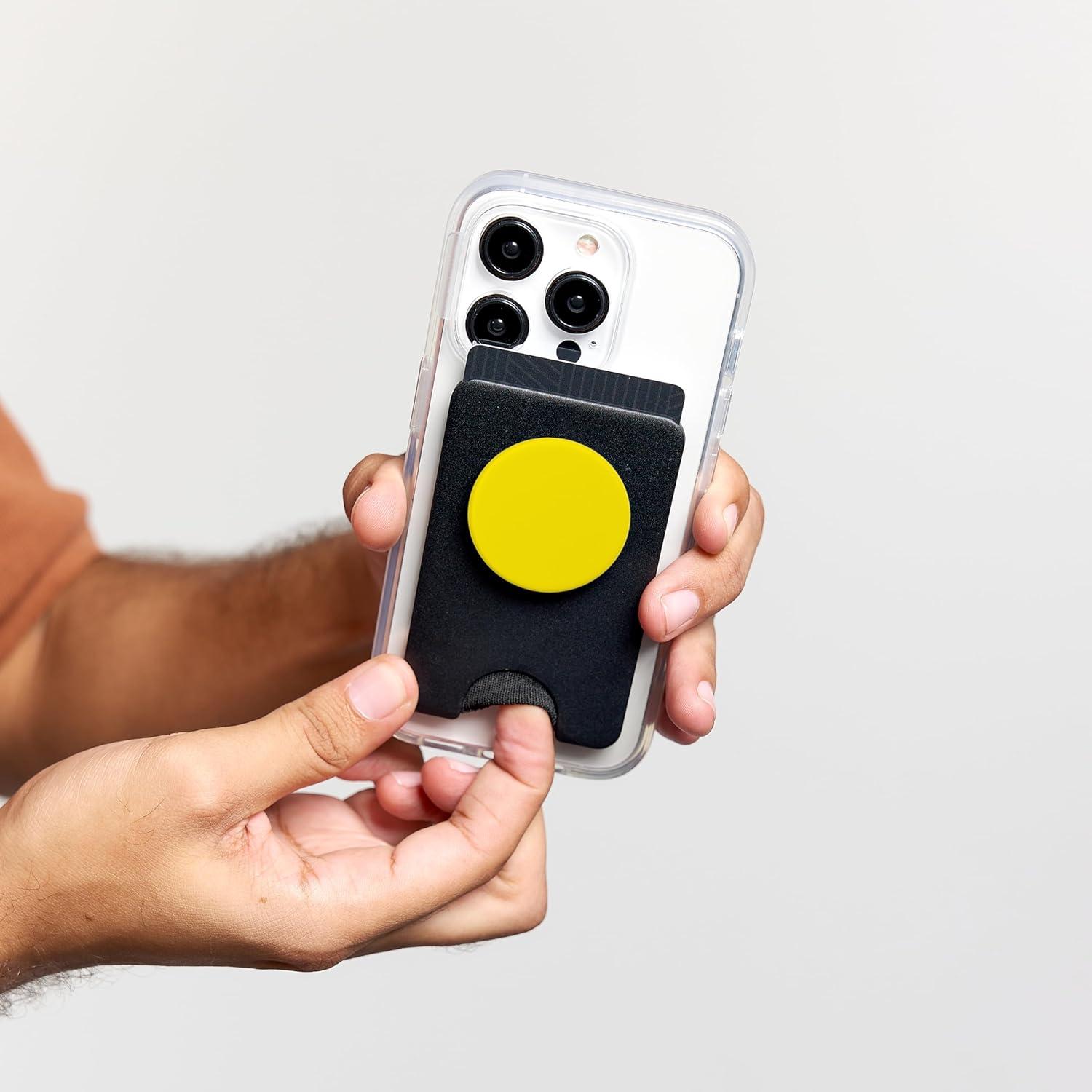 imagePopSockets Phone Grip Classic Yellow PopSockets PopGrip for MagSafeMagnetic PopWallet