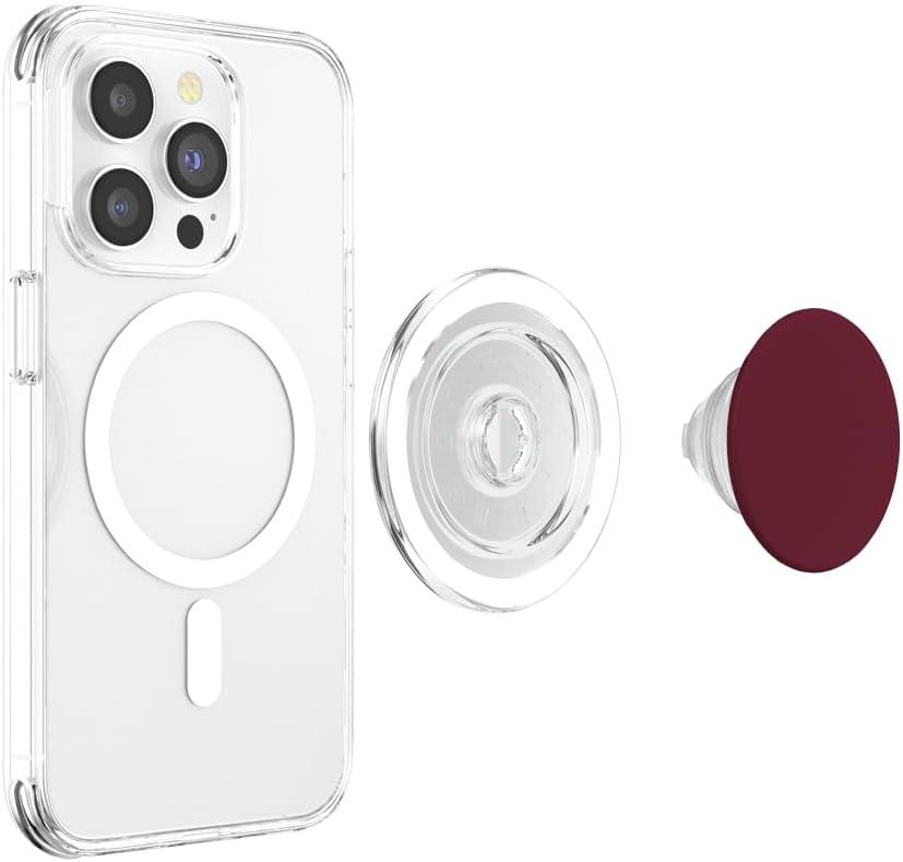 imagePopSockets Phone Grip Maroon PopSockets PopGrip for MagSafeMagnetic PopGrip