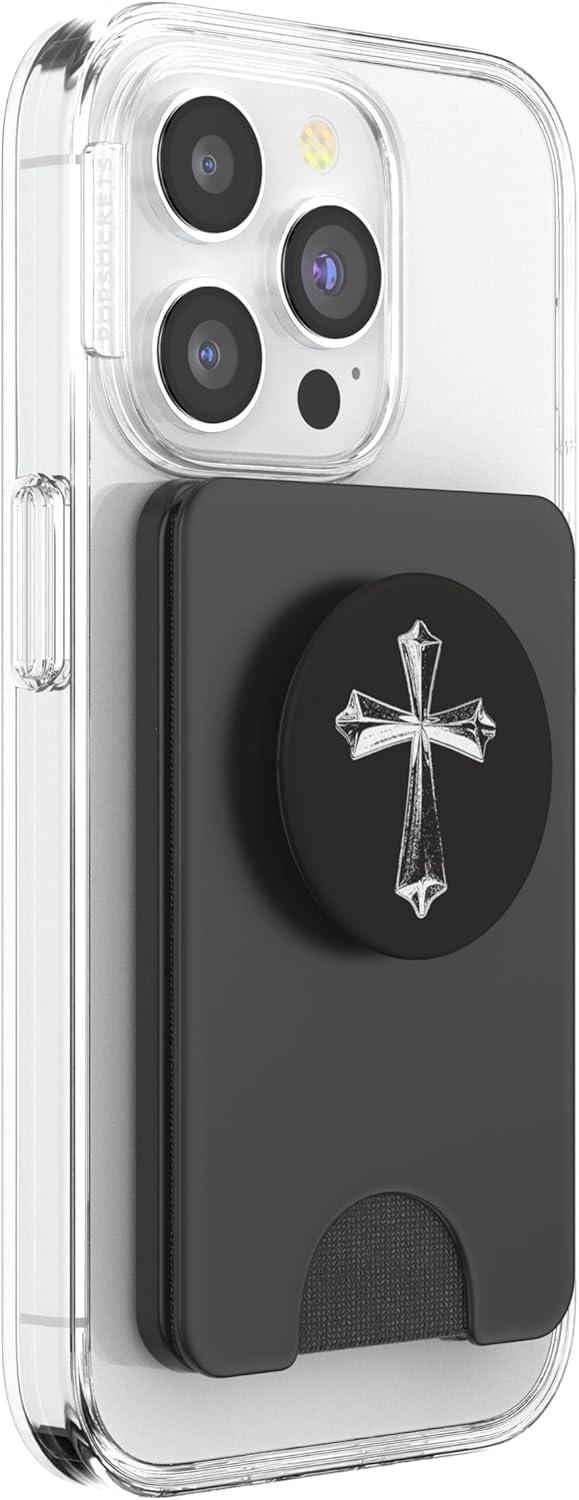 imagePopSockets Phone Grip Midnight Relic PopSockets PopGrip for MagSafeMagnetic PopWallet