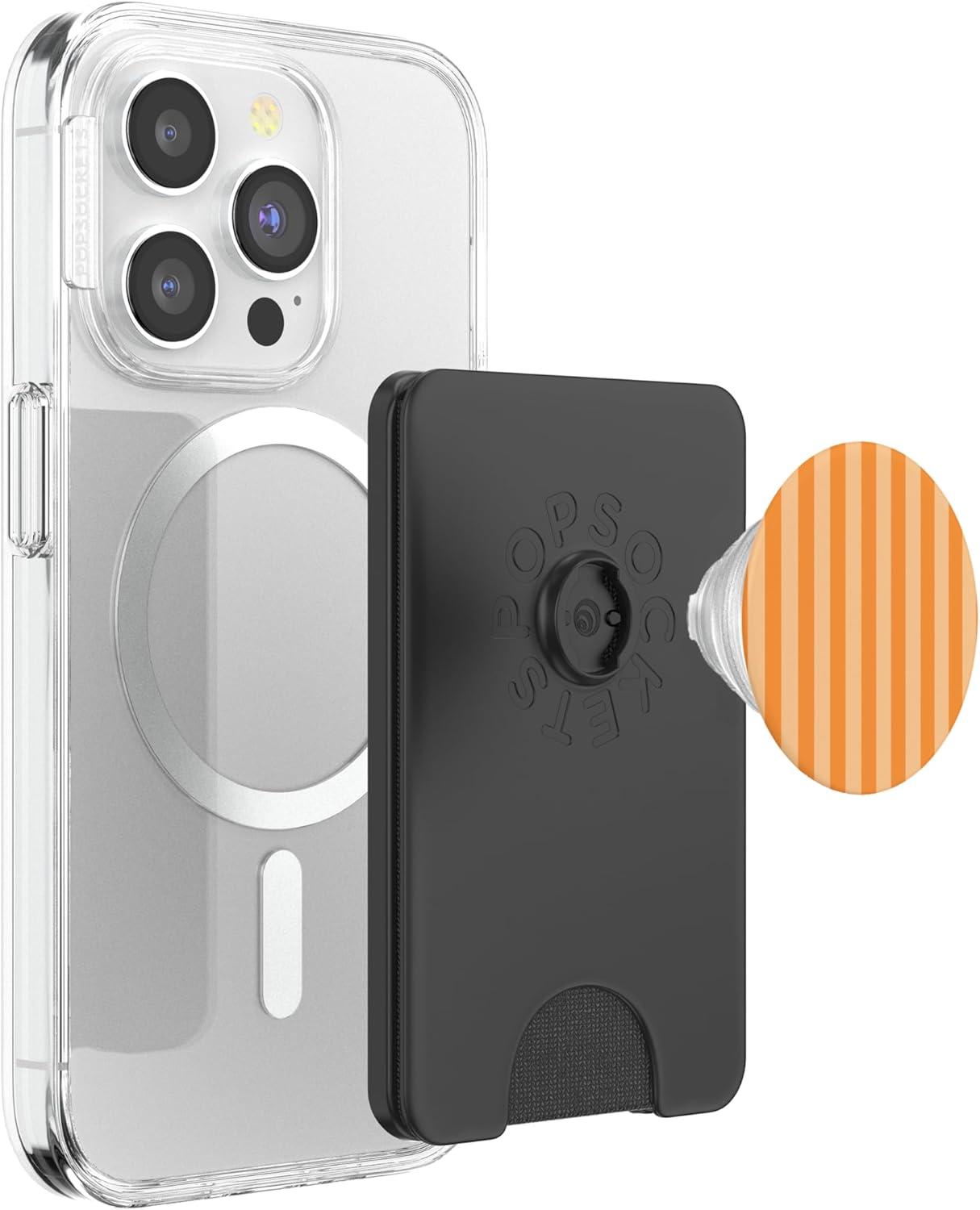 imagePopSockets Phone Grip Orange Stripe PopSockets PopGrip for MagSafeMagnetic PopWallet