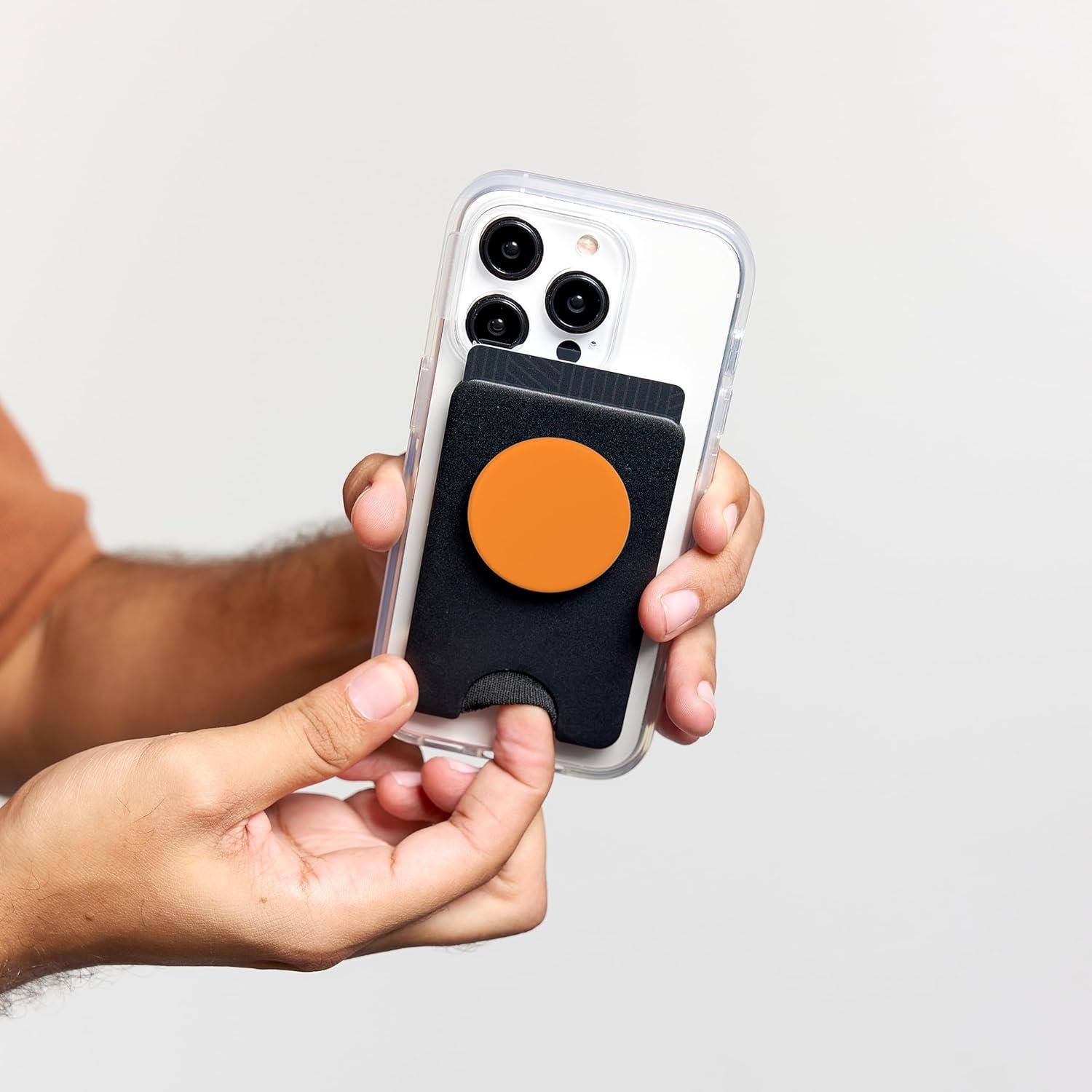 imagePopSockets Phone Grip True Orange PopSockets PopGrip for MagSafeMagnetic PopWallet