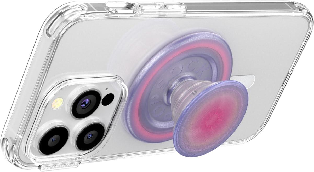 imagePopSockets Phone Grip for MagSafe Magnetic Holder Phone Stand Purple Enamel MosiacAura
