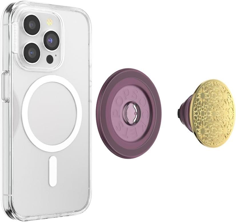 imagePopSockets Phone Grip for MagSafe Magnetic Holder Phone Stand Purple Enamel MosiacEnamel Mosaic