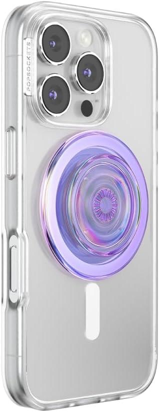 imagePopSockets Phone Grip for MagSafe Magnetic Holder Phone Stand Purple Enamel MosiacIridescent Lavendar