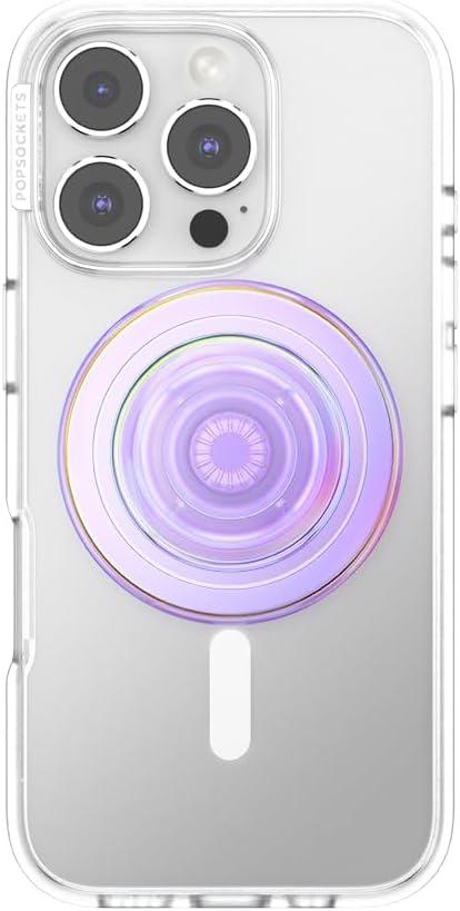 imagePopSockets Phone Grip for MagSafe Magnetic Holder Phone Stand Purple Enamel MosiacIridescent Lavendar