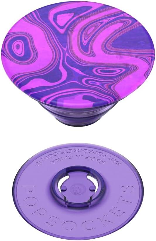 imagePopSockets Phone Grip for MagSafe Magnetic Holder Phone Stand Purple Enamel MosiacLava Flow