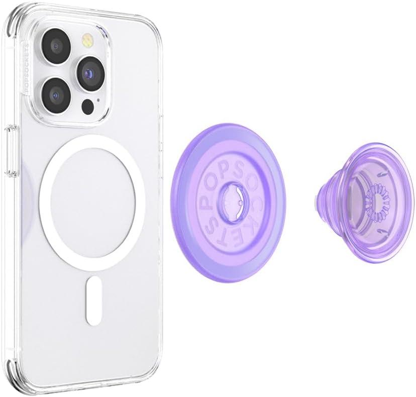 imagePopSockets Phone Grip for MagSafe Magnetic Holder Phone Stand Purple Enamel MosiacLavender