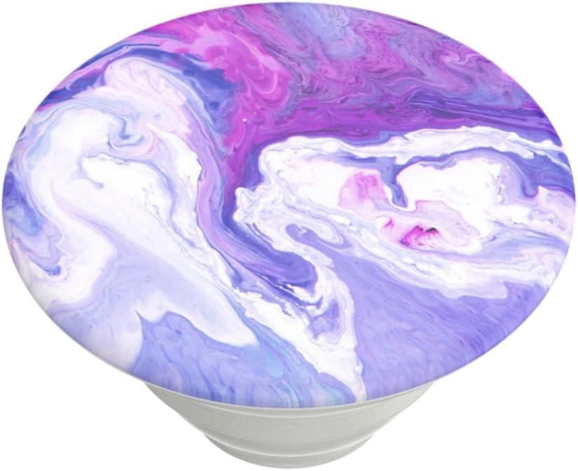 imagePopSockets Phone Grip for MagSafe Magnetic Holder Phone Stand Purple Enamel MosiacLavender Flow