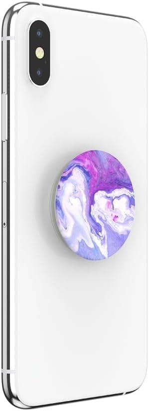 imagePopSockets Phone Grip for MagSafe Magnetic Holder Phone Stand Purple Enamel MosiacLavender Flow