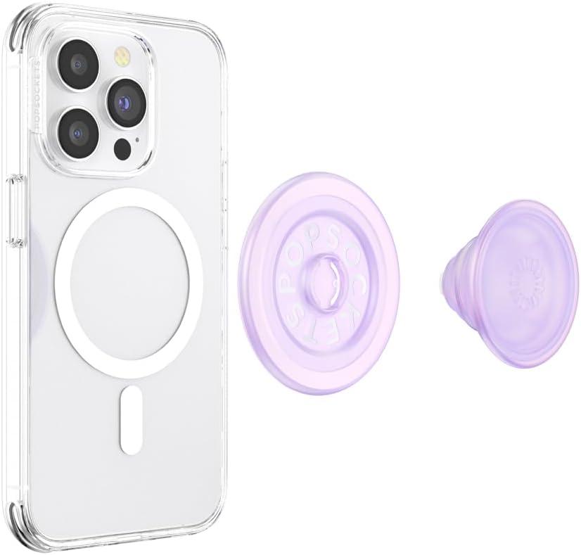 imagePopSockets Phone Grip for MagSafe Magnetic Holder Phone Stand Purple Enamel MosiacOpalescent