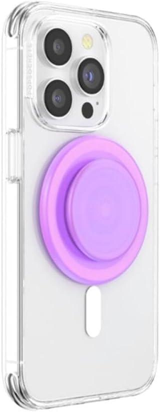 imagePopSockets Phone Grip for MagSafe Magnetic Holder Phone Stand Purple Enamel MosiacPink Clear