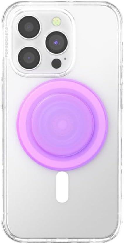 imagePopSockets Phone Grip for MagSafe Magnetic Holder Phone Stand Purple Enamel MosiacPink Clear