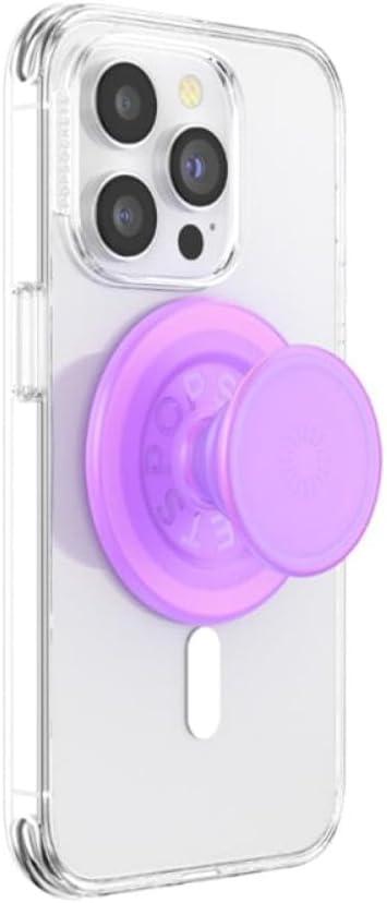 imagePopSockets Phone Grip for MagSafe Magnetic Holder Phone Stand Purple Enamel MosiacPink Clear