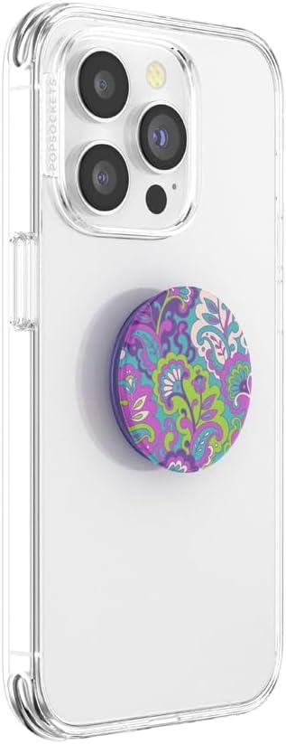 imagePopSockets Phone Grip for MagSafe Magnetic Holder Phone Stand Purple Enamel MosiacPurple Kamp